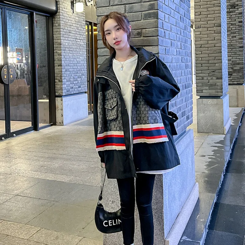 

New Hooded Splicing Parkas Women's Winter Down Cotton Jacket Mid-length Thicken Loose Trench Coats Female Causual Warm Overcoat