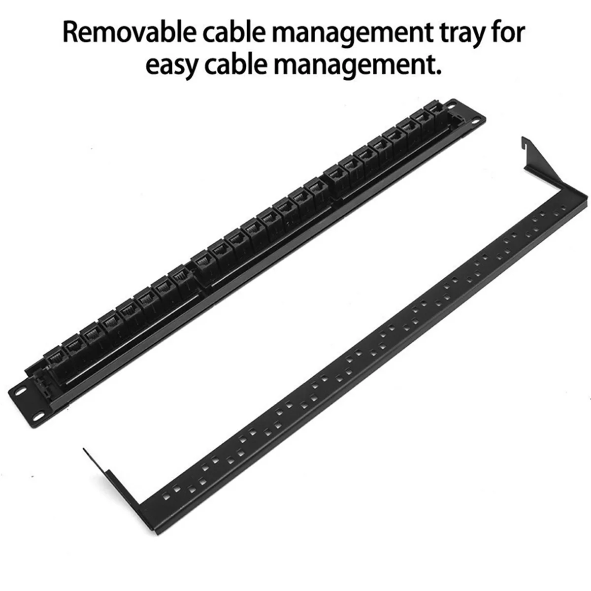 19-дюймовая стойка для шкафа 1U проходная 24-портовая патч-панель CAT6 контактный порт