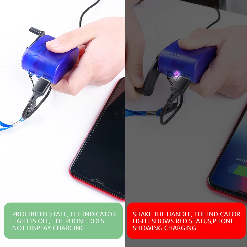 portable hand crank usb phone emergency charger for outdoor camping hiking sports travel equipment survival tools mini chargers free global shipping