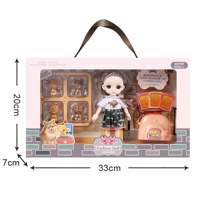 Игрушка в коробке подарок для девочек кукла мини-корзина покупок игровой домик