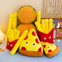 hamburger fries plush toy pizza snack pillow bed soft doll food pillow valentines day creative birthday gift anime plushie