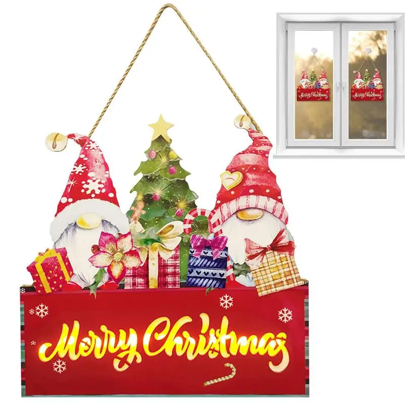 

Подвесной знак, подсвеченное Рождественское украшение, деревянные подвесные кулоны, украшение для рождественской елки, рождественские украшения для дома