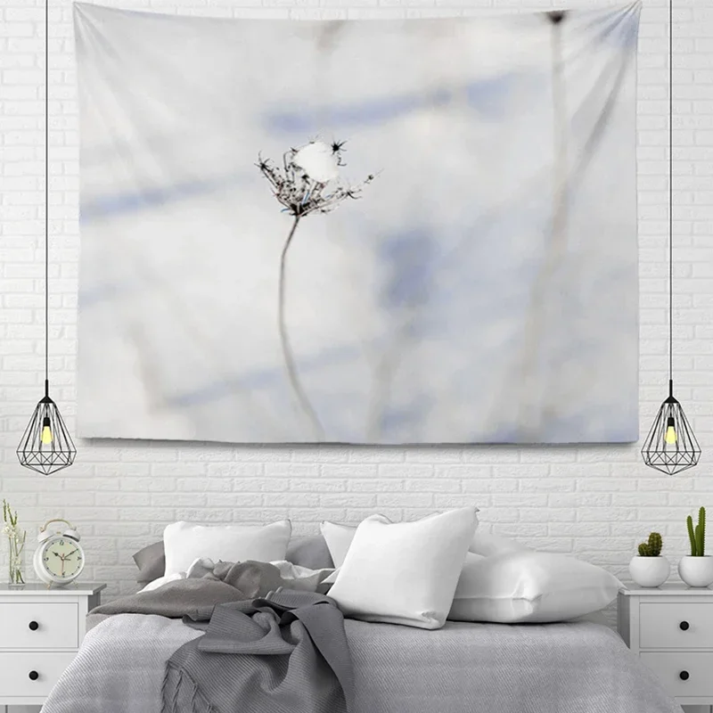 Настенный гобелен с растениями эстетический декор для домашней комнаты стиль