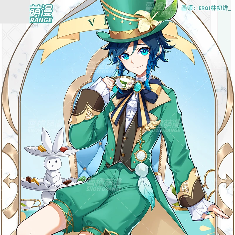 

Оригинальная фигурка Game Genshin Impact Top Hat Magician Venti, акриловая подставка, настольная модель, держатель для пластины, канцелярские принадлежности ...