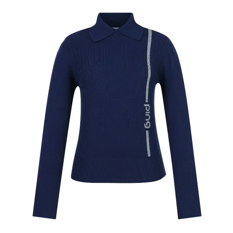 Женский вязаный Топ для гольфа на осень/зиму модный свитер приталенный мягкий