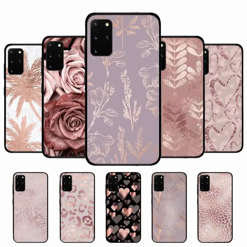

Beautiful gold Rose Phone Case For Samsung S 9 10 20 21 22 23 30 23plus lite Ultra FE S10lite Fundas