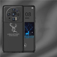 fundas for xiaomi 12s 12x 12 pro ultra slim soft silicone matte phone case capa for mi civi 1s cartoon elk deer head phone cover