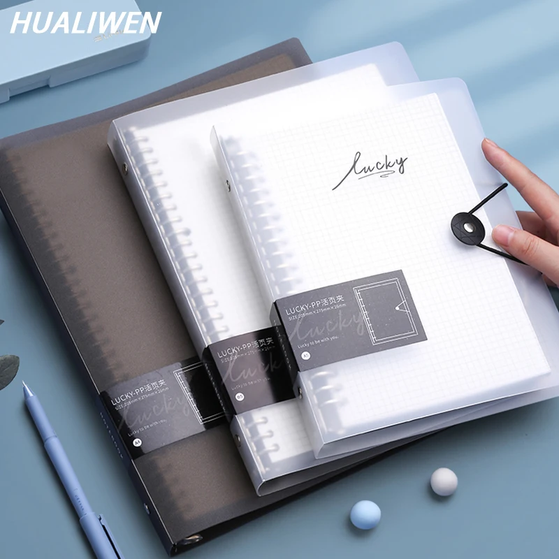 A5 B5 A4 Transparent Loose Leaf Binder Notebook Diary Removable And Replaceable Inner Pages Office School Supplies Stationery