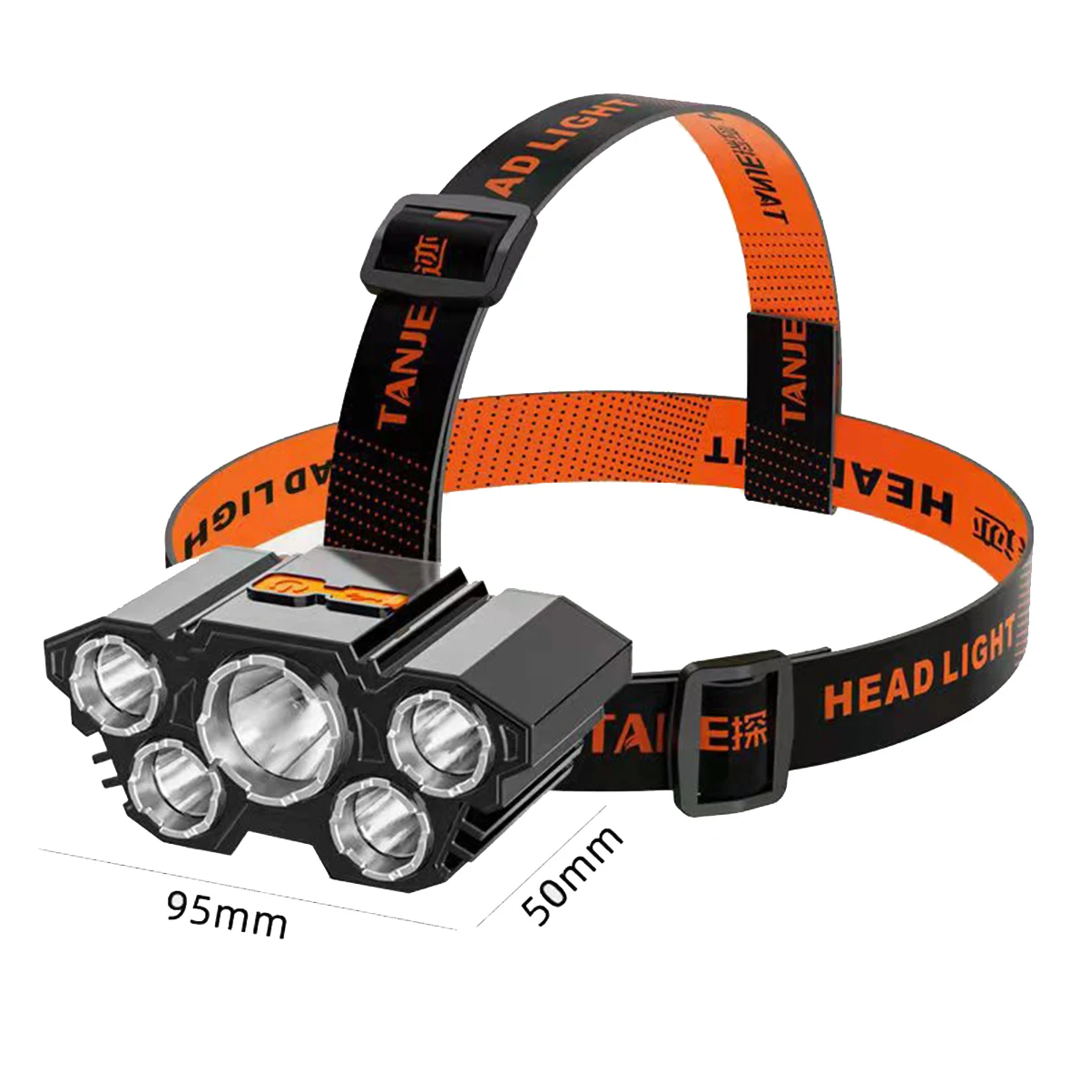 

ZK30 USB Rechargeable Headlamp Portable 5LED Headlight Built in Battery Torch Portable Working Light Fishing Camping Head Light