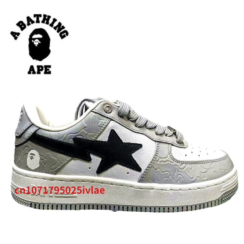 2023 A Bathing Ape Women Shoes Men Classic Fashion Sneakers Stars Comfortable Breathable Sports Shoes Outdoors Training Shoes