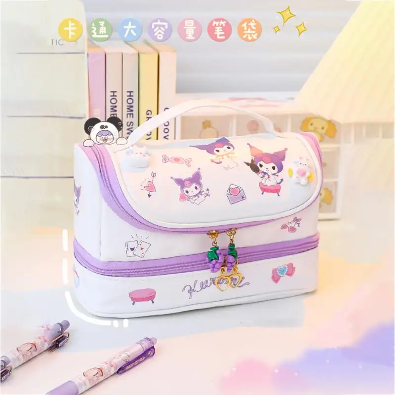 

Карандаш Sanrioed Kuromi My Melody Hellokitty Cinnamoroll, ручка большой емкости для студенток, милые канцелярские принадлежности