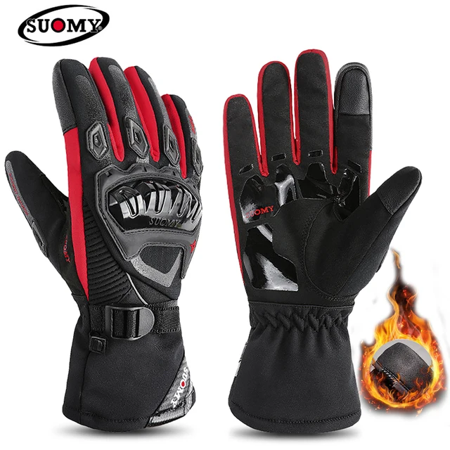 

SUOMY Waterproof Motorcycle Gloves Winter Warm Moto Protective Gloves Touch Screen Gant Moto Guantes Motorbike Riding Glove