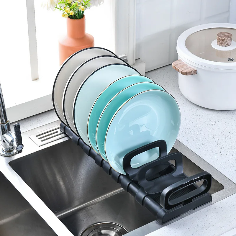

Kitchen Sink Cooking Dish Pan Cover Stand Cupboard Rack Multifunctional Bowl Rack Bowls Plate Storage Cupboard Single Layer