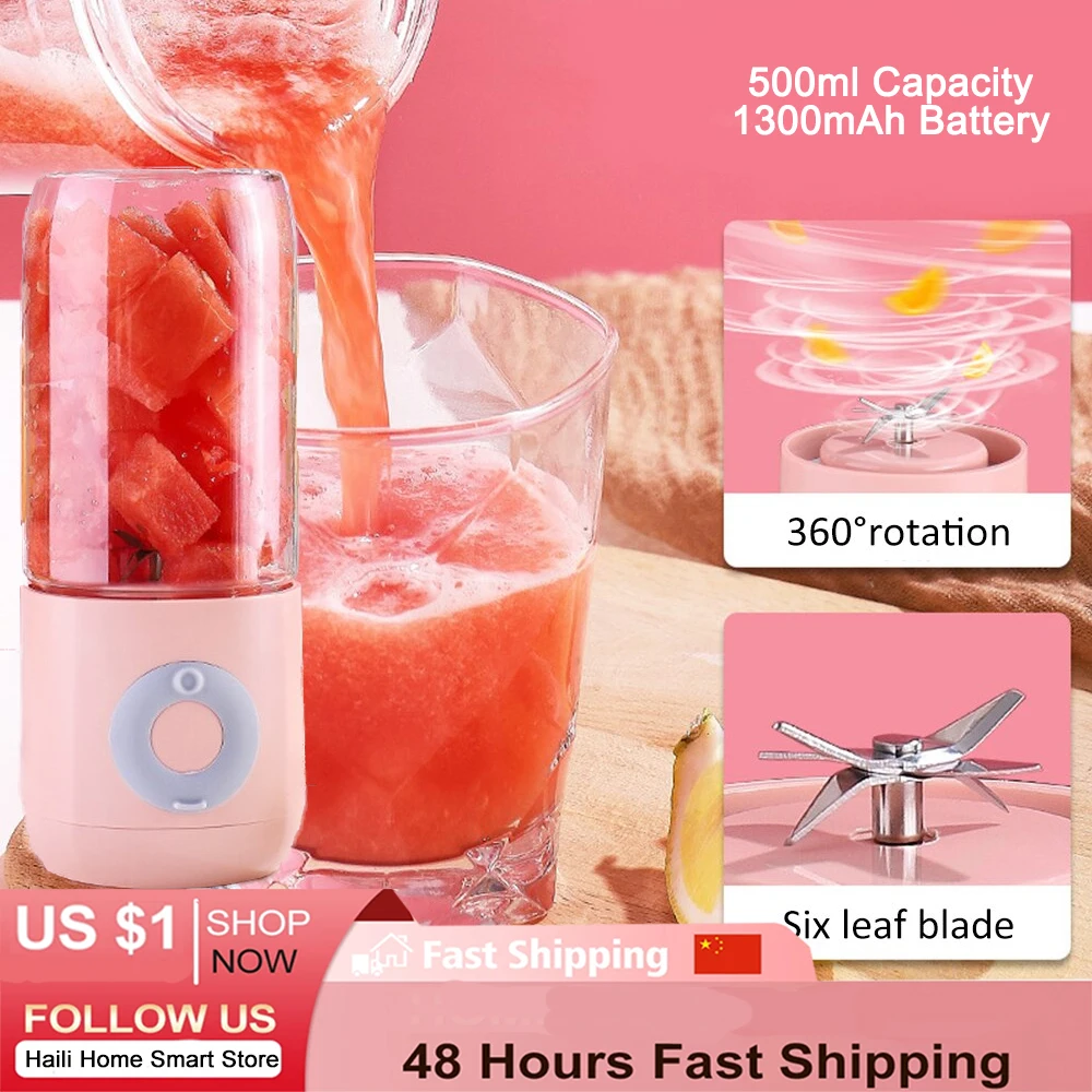 

Portable Juicer Mini USB Rechargeable Electric Orange Juicer Milkshake Fruit Handheld Smoothie Blender Wireless Juice Extractor