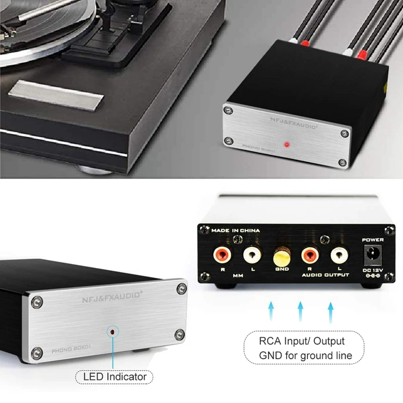 FX-AUDIO- Box 01 предусилитель для телефона RCA входной выходной мм проигрывателя