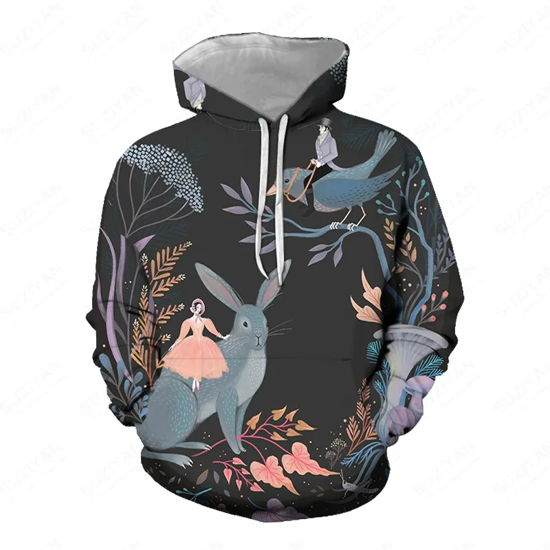 

Oversized Hoodie All Wolf Cartoon Woman Clothing Urban Style Shipping England Tracksuits Kawaii Goth Y2K Clothes For Men