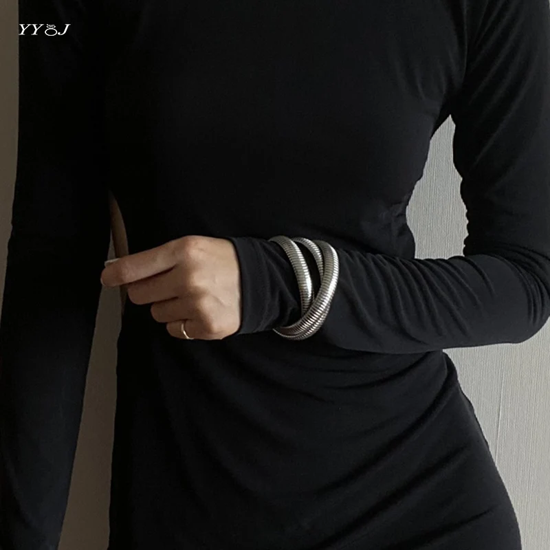 

Женские эластичные крупные браслеты Trinity широкие браслеты, трендовые осенние ювелирные изделия, 2022