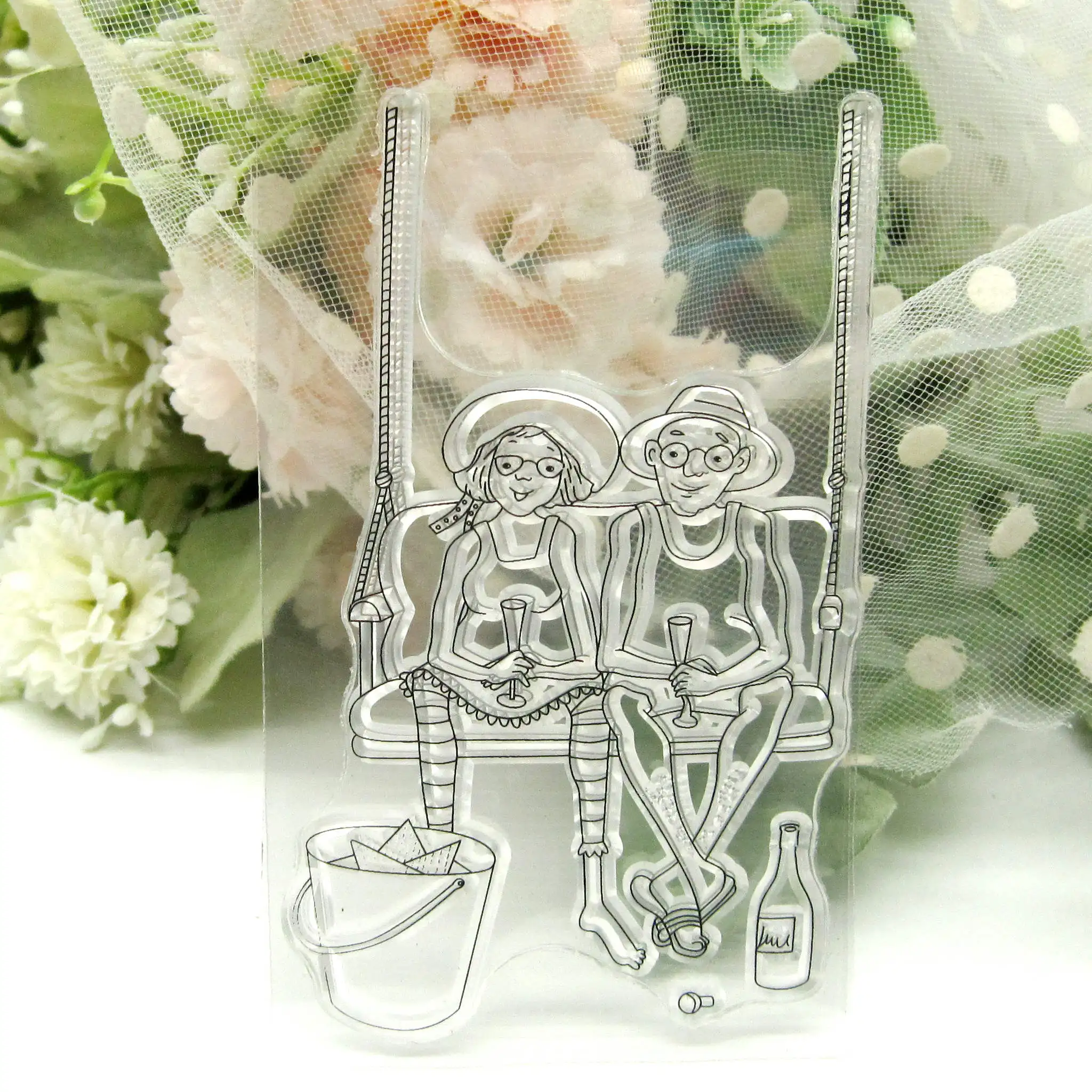 Прозрачный силиконовый фотоальбом для скрапбукинга с рисунком