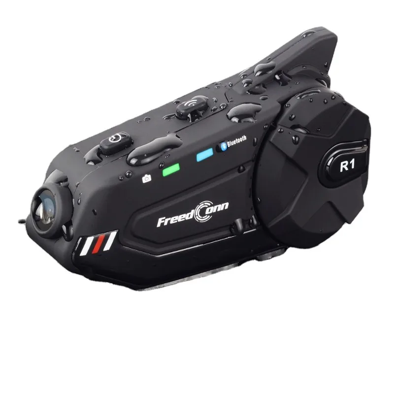 

6 riders Bluetooth intercom system connection 2 mobile phones with camera video recorder 1080P helmet intercom headset