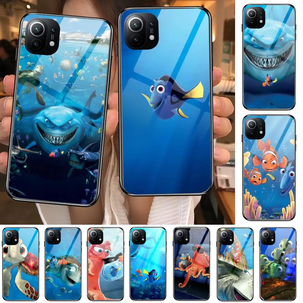 

Disney Finding Nemo Tempered Glass Phone Case For Redmi Xiaomi 11 Lite pro Ultra 10T 10 9 8 MIX 4 Cover Silicone shell Cases
