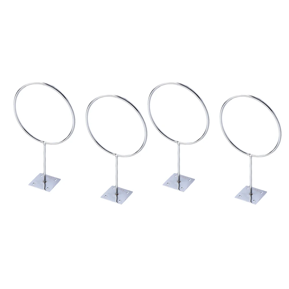

4pcs Wall Mount Holders Mount Racks Display Stands for Basketball Soccer Football Exercise ( Silver )