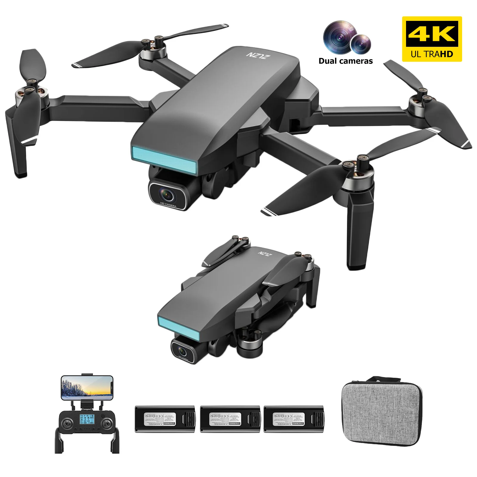 

ZLL SG107 Pro RC Drone 4K HD Двойная камера 5G WiFi FPV GPS FQuadcopter черная Профессиональная HD камера лазерный обход препятствий