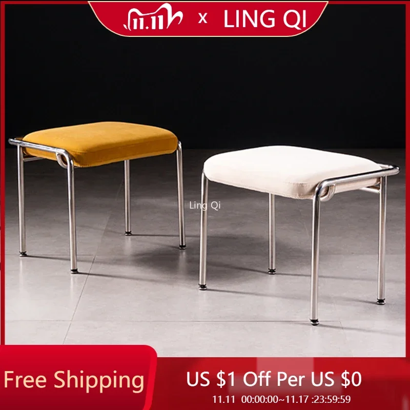 

Designer Unique Low Stool Small Space Home Kitchen Gaming Foot Stool Adults Minimalist Sillas Para Comedor Furniture Living Room