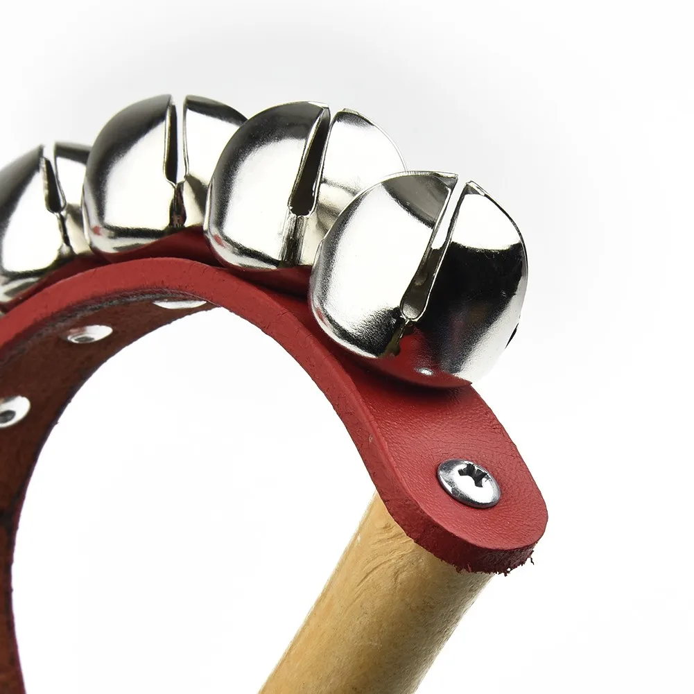 

Wooden Rattle Sleigh Bells Handbell Hand Bells Percussion Musical Instrument Education Toys For Child Kids Children Percussionis