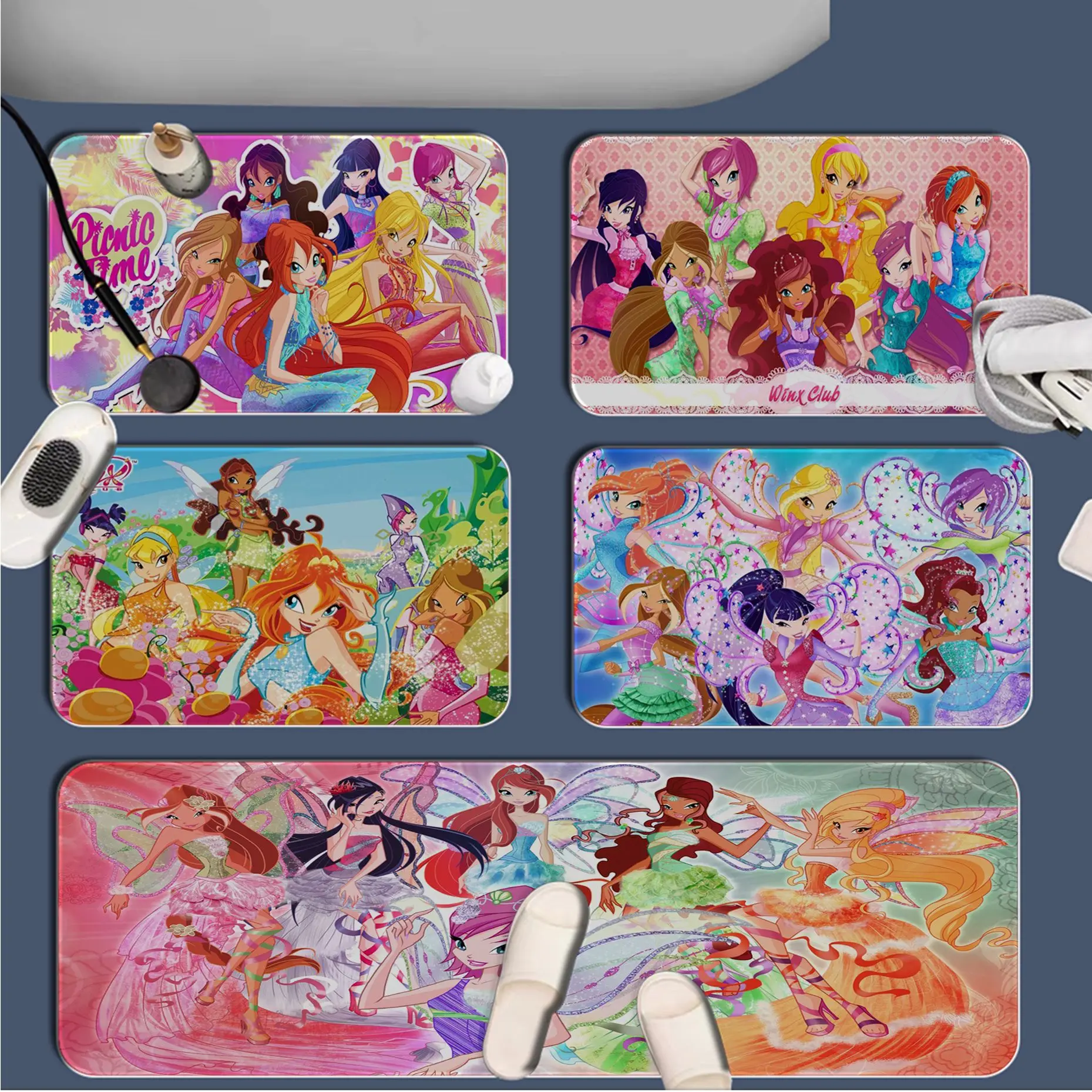 

Girl Winx Clubs Door Mat Kids Room Bedroom Decoration Balcony Anti-Slip Doormat Living Room Toilet Rug
