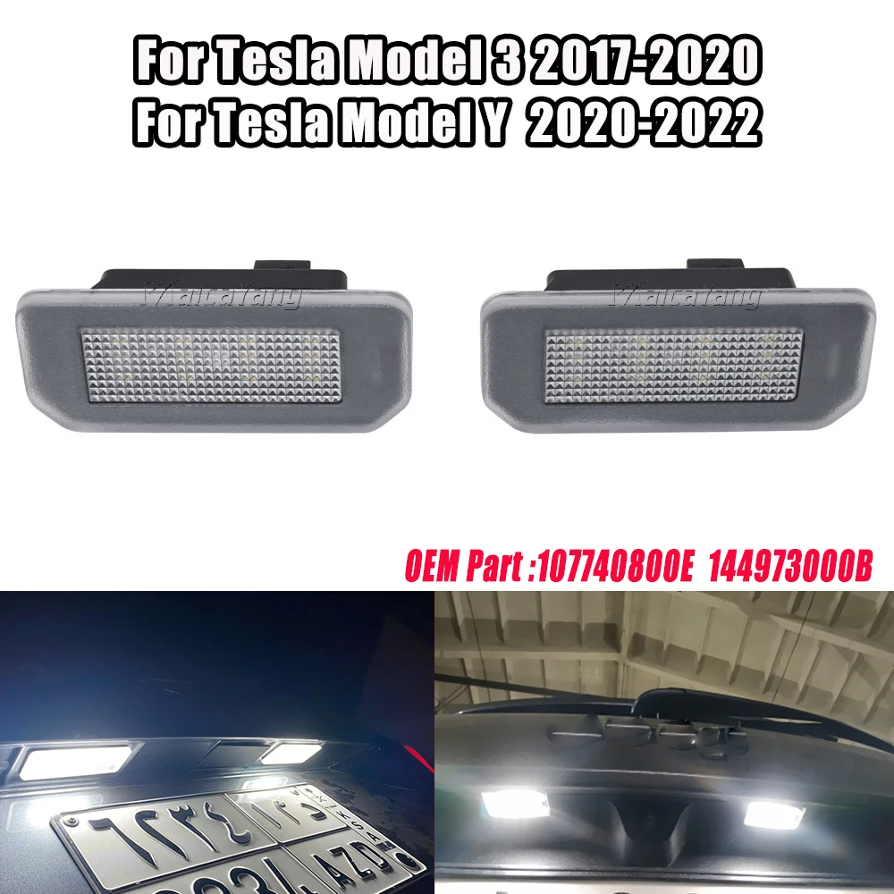 

107740800E лампы для номерного знака Tesla Model 3 20172018 2019 2020 модели Y 2020-2022