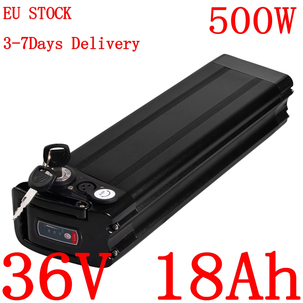 

500W 36V 10AH 13AH 15AH 18AH Silver Fish Lithium Li-ion Ebike Batery 10S 1000W 36V 20AH Electric Bike Battery Bottom Discharge