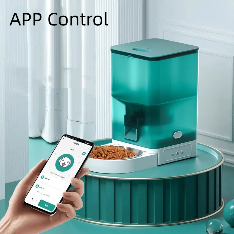 Кормушка для еды LMZOE 4 л кошек автоматический дозатор из нержавеющей стали с Wi-Fi и