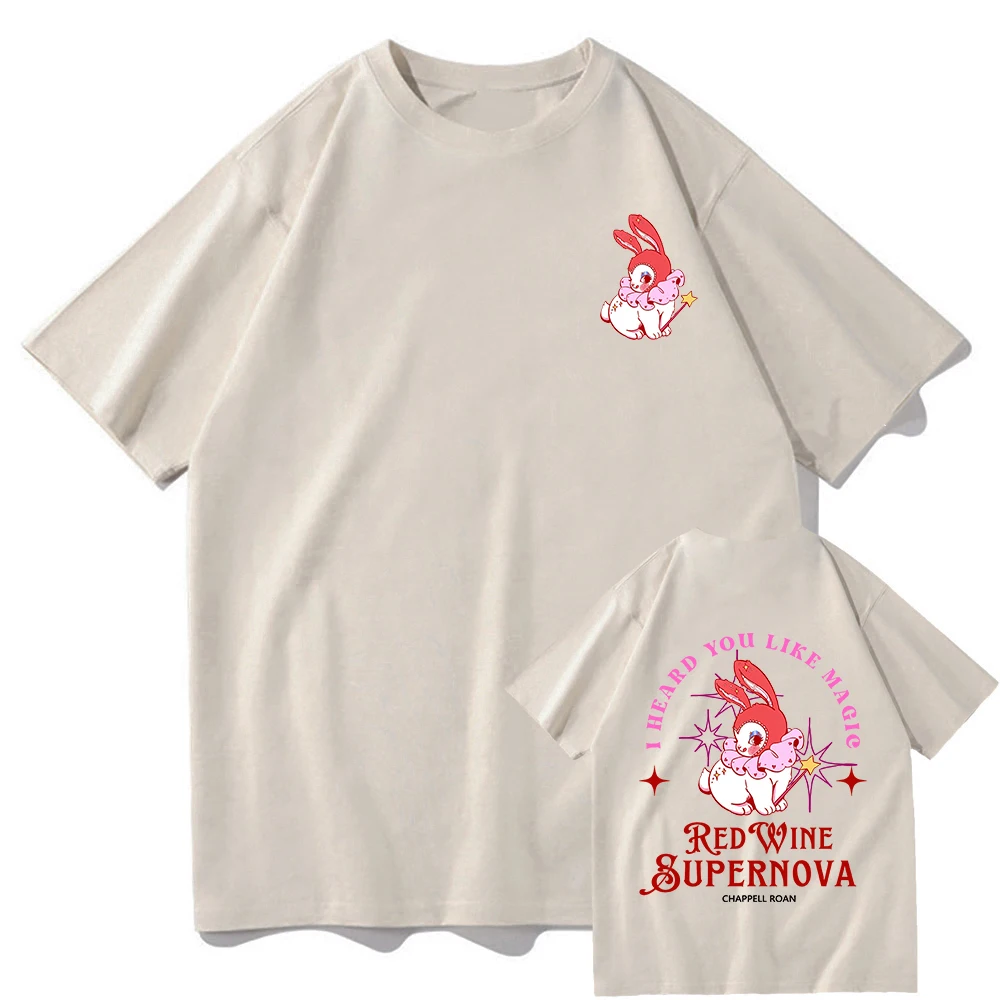 Футболка с рисунком красного вина суперnova Chappell Roan Мужская/женская одежда летняя