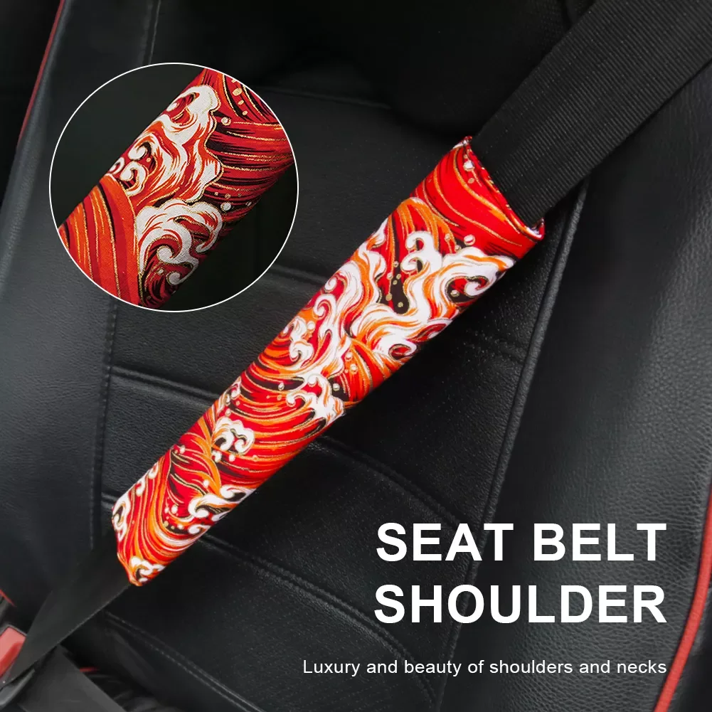 

2021 New Universal Seat Belt Cover Cloth Car Safety Belt Cover Shoulder Pad Japanese Style Car Decoration Interior Accessories