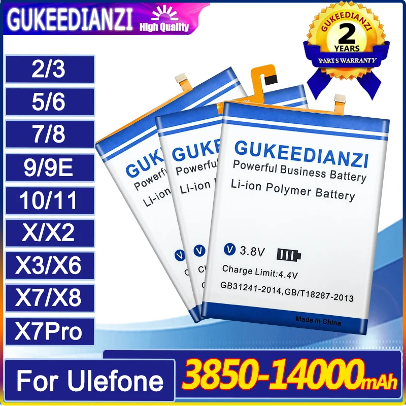 GUKEEDIANZI-Batería Para Ulefone Armor 2, 3, 5, 5S, 6, 7, 8, 9, 9E, 10, 11T, X X2, X3, X5, X6, X7, X8, X7Pro/Ulefone X 3066/Vienna + herramientas