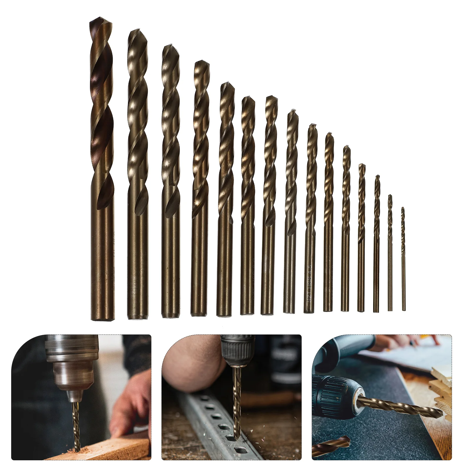 

15pcs Drill Bits Sets Multipurpose Cobalt Drill Bit Set Twisted Drill Bit Set Steel Dill Bit Set Drilling Bit for Hardened Metal