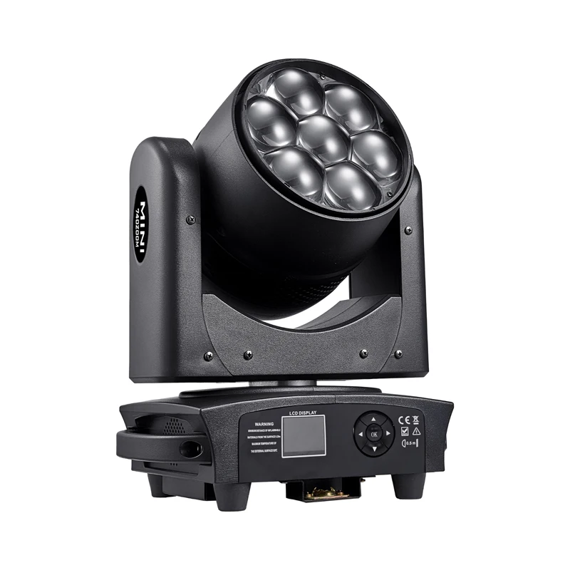 

New CE 7x40W Mini Wash Zoom Beam Moving Head Light 4in1 RGBW Professional Lyre Effect Stage For Disco Music Party With Artnet