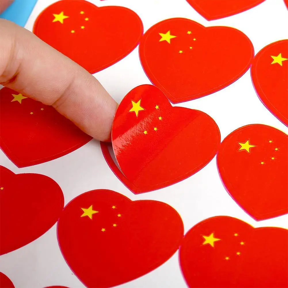 Наклейка с китайским государственным флагом пятизвездочный красный флаг