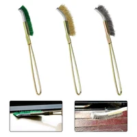 mini wire brush brass nylon steel brushes rust remover cleaning polish grinder scrubbing polishing burring brush hand tool