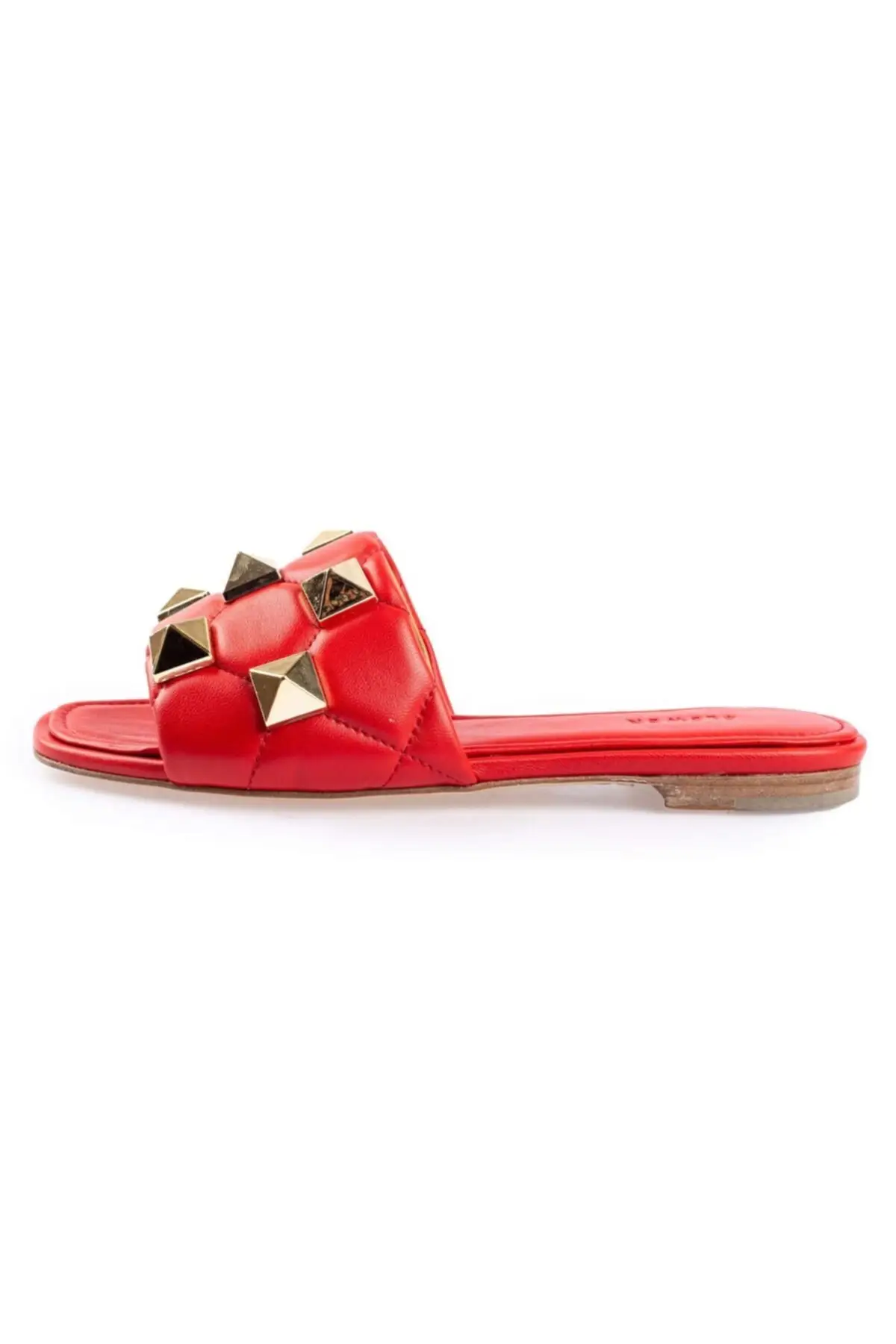 

Women red leather Troklu slippers