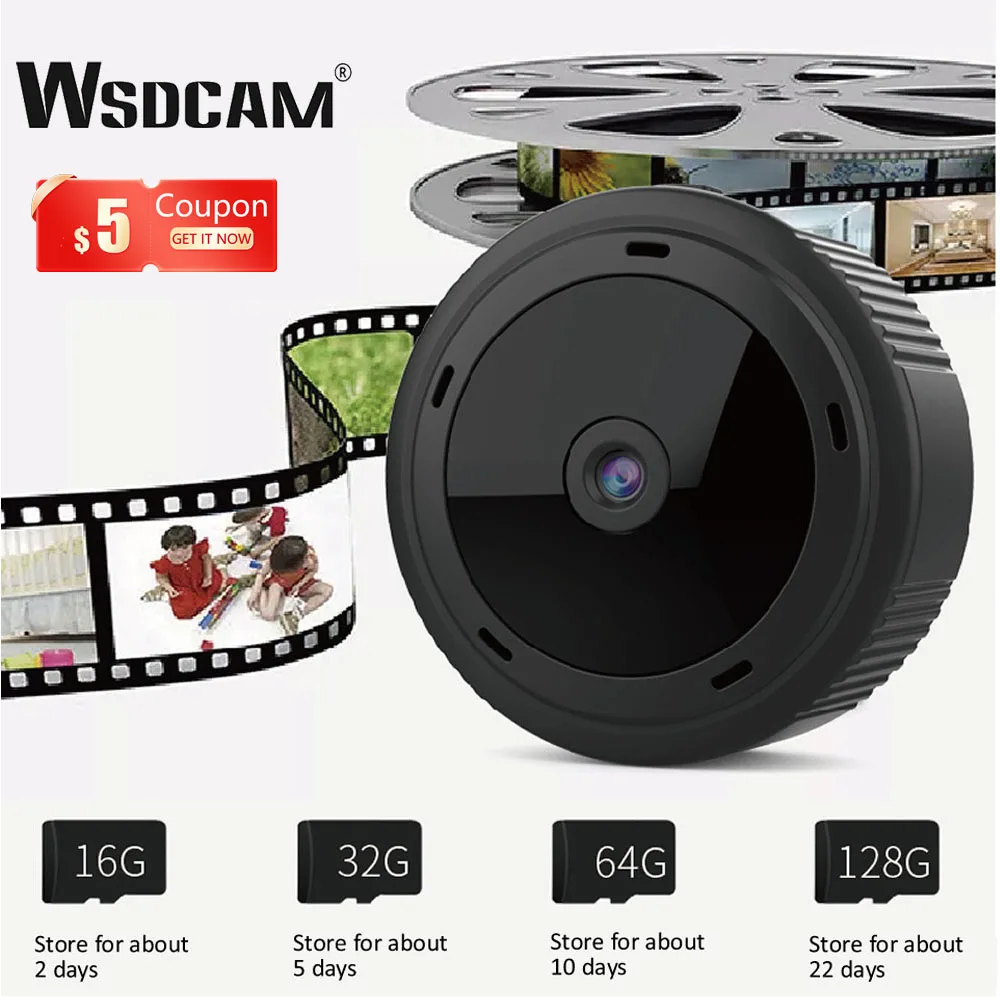 

Wsdcam W10 1080P HD Mini WiFi Camera Night Vision Home Security IP Camera CCTV Motion Detection Baby Monitor DVR Camcorders