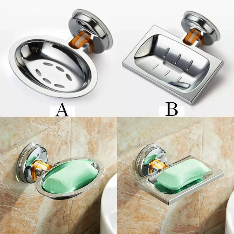 

Suction Cup-type Soap Stand Dish Tray Holder Storage Soap Box Plate Box Container for Bath Shower Plate Bathroom Storage Plate