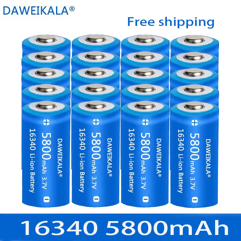 2023 Daweikala бренд CR123A 3V литиевая батарея CR123 123A CR17345 16340 кнопочный аккумулятор