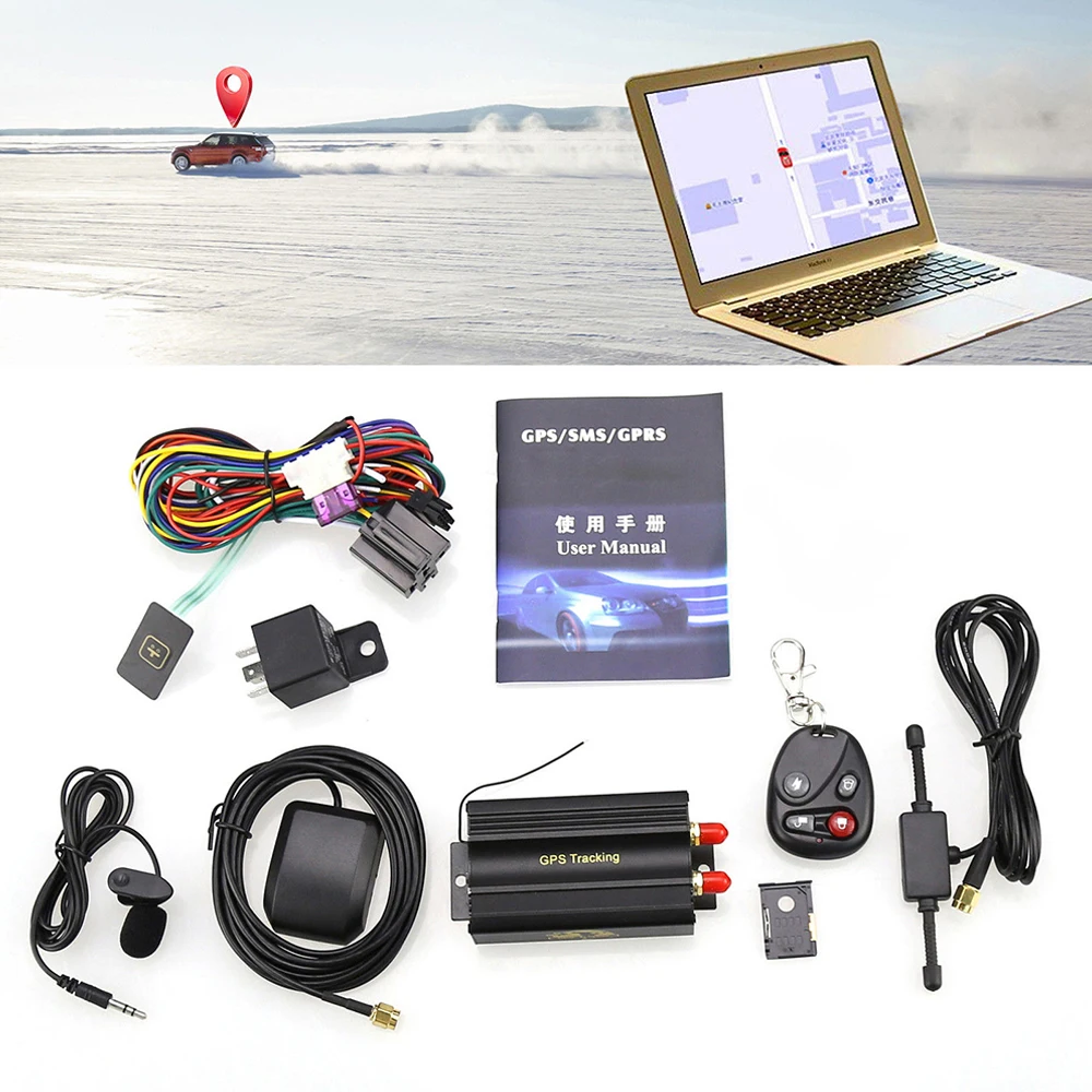 TK103B Gps-трекер SMS/GPRS/GSM GPS-трекер для автомобиля локатор с дистанционным управлением Противоугонная Автомобильная сигнализация SIM900B