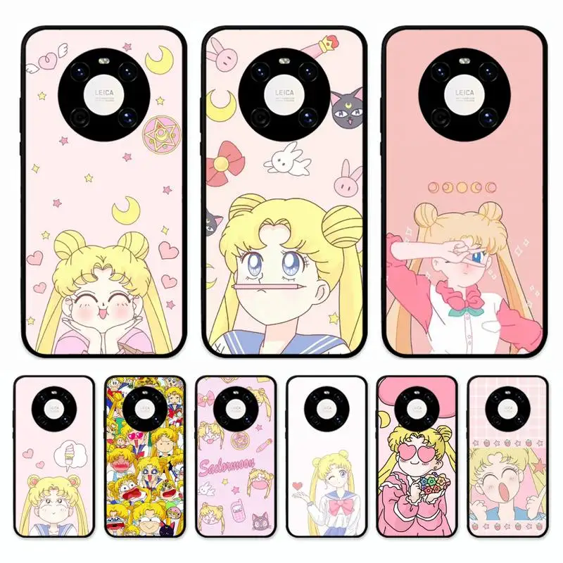 

Cute Moon Girl Phone Case for Huawei Mate 20 10 9 40 30 lite pro X Nova 2 3i 7se