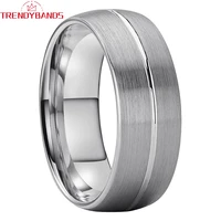 8mm men women tungsten wedding band engagement ring wholesale couples fashion jewelry brushed finish comfort fit