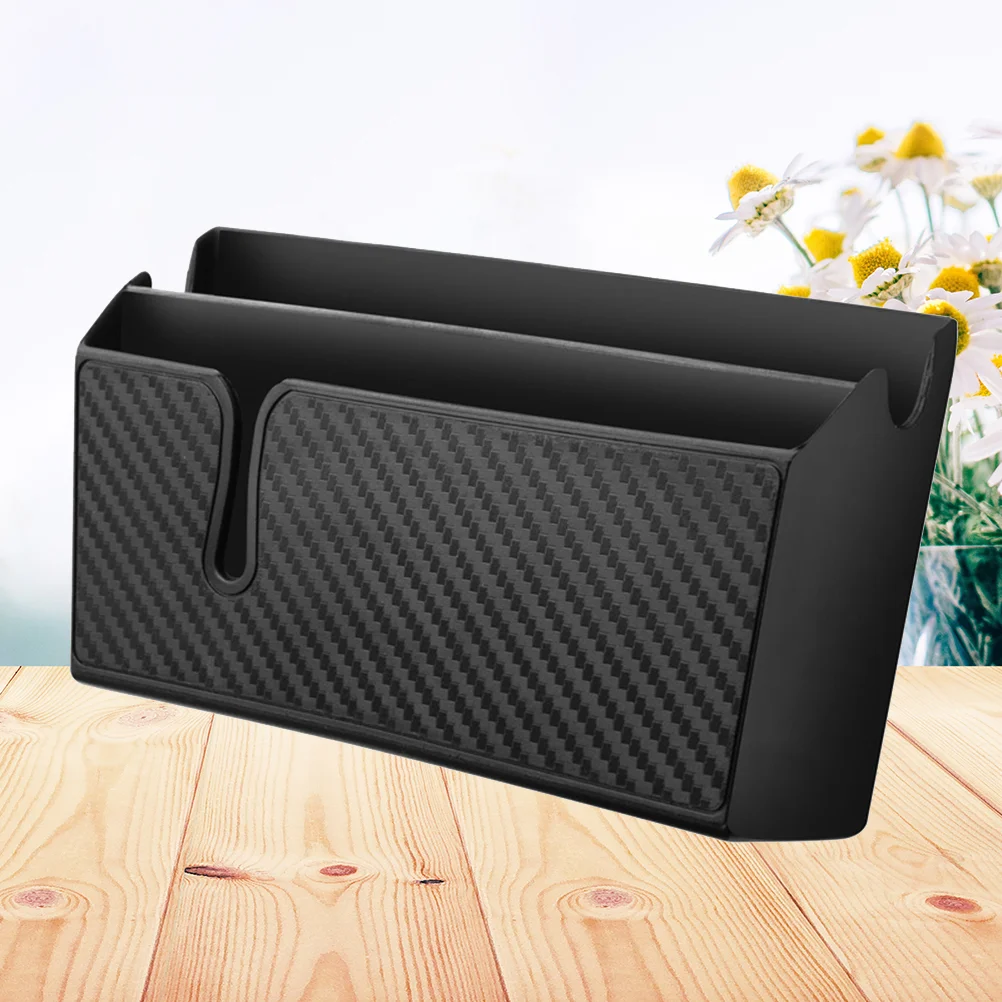 

Storage Box Car Organizer Self-adhesive Case Pocket Car Container - Size L (Black)