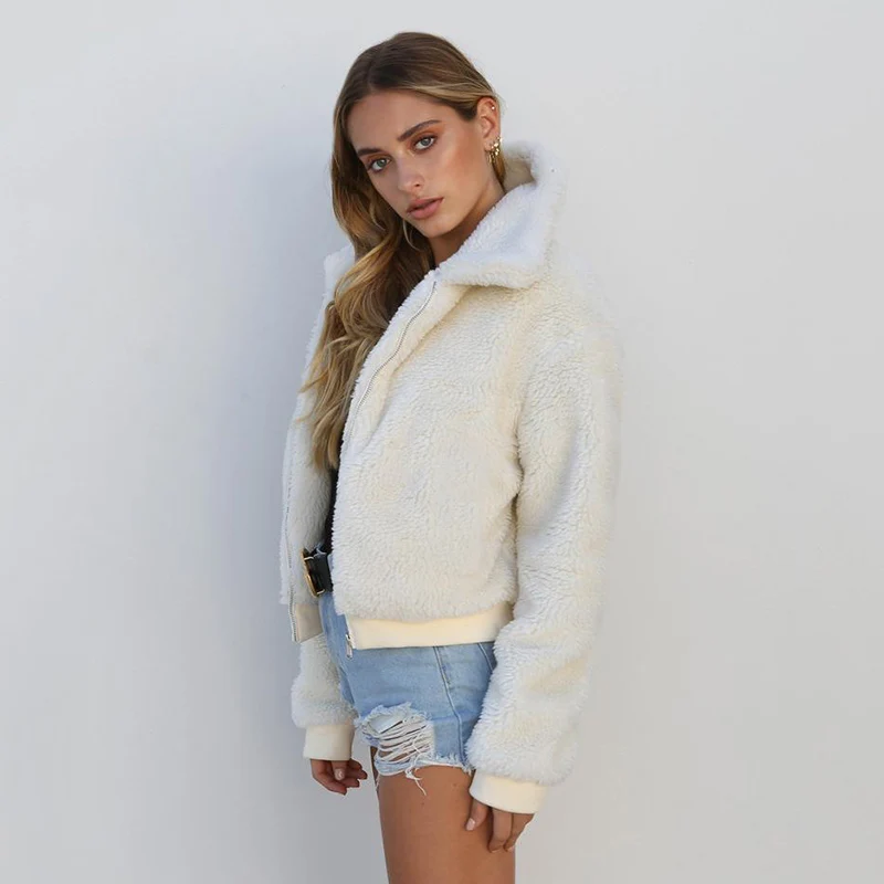 Autumn and Winter New Style 2021 Fashion Casual Women's Long-sleeved Solid Color Warm Velvet Jacket Top Women's Clothing