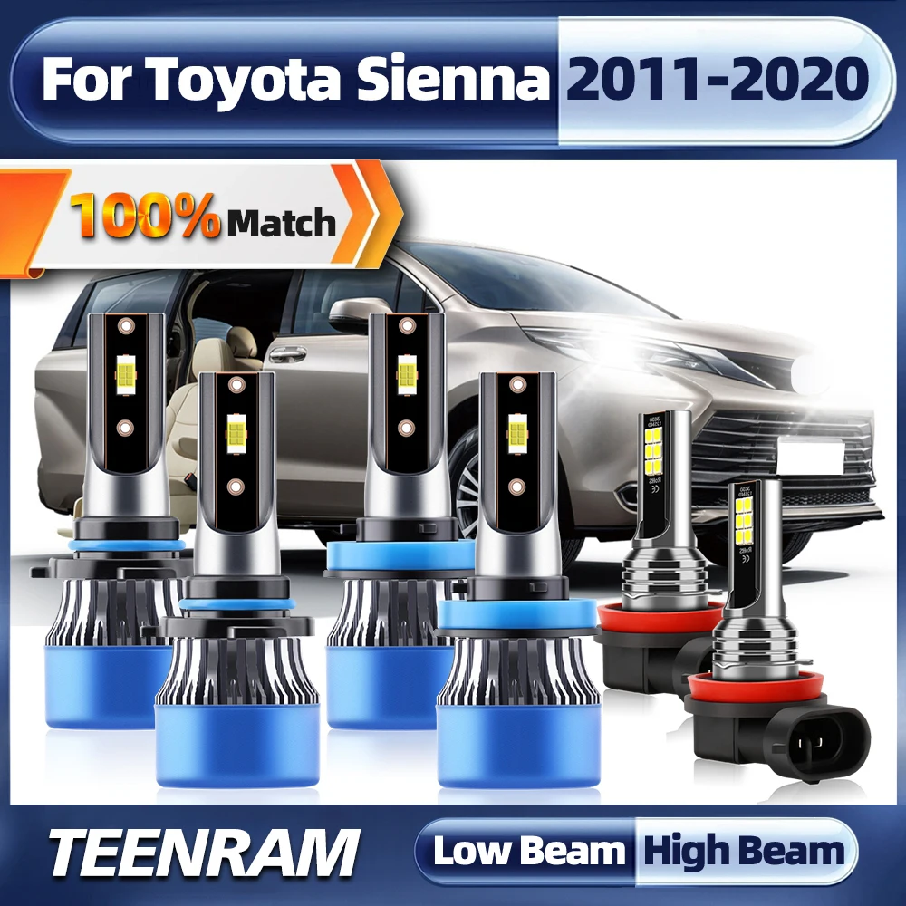 

H11 9005 HB3 LED Lights 60000LM Car LED Headlight Bulb 6000K 12V Auto Lamp For Toyota Sienna 2011-2015 2016 2017 2018 2019 2020