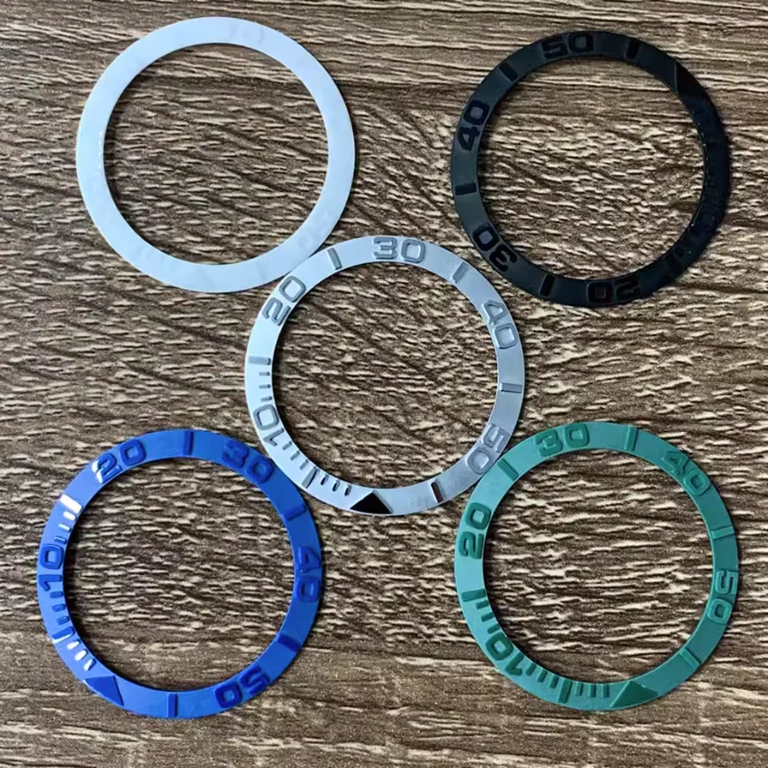 38MM Watch Bezel Inset Ceramic Convex Ring Steel Convex Ring SUB Bevelled Bezel 38MM Outer Diameter 30.5MM Diameter